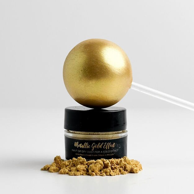 Shine Dessert Glitter: &#x22;Metallic Gold Effect&#x22;  - Metallic Gold Edible Highlighter