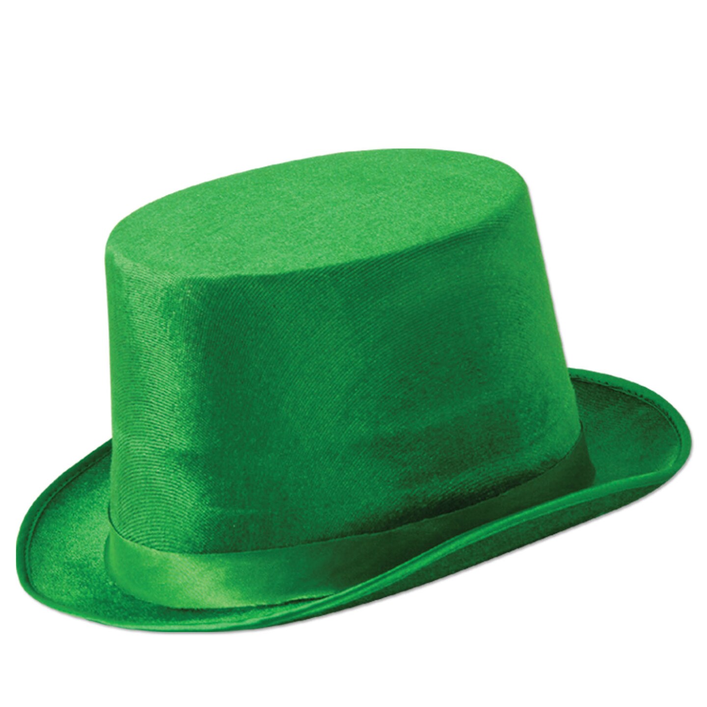 St. Patricks Theme - Green Vel-Felt Top Hat - Pack of 12