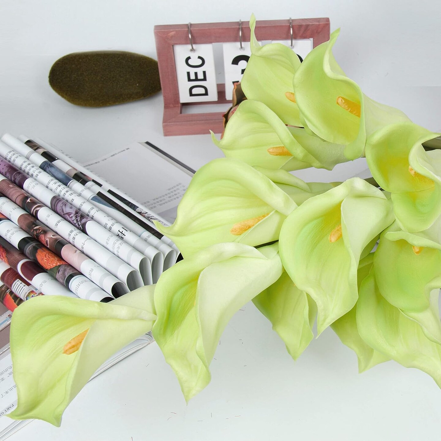 10pcs Realistic Calla Lily Bouquet - Ideal for Weddings &#x26; Home Decor