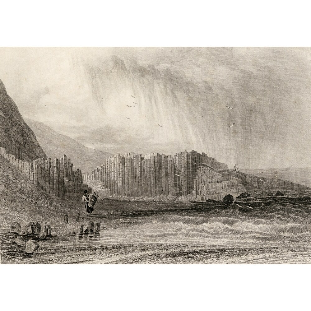 Posterazzi Giants Causeway  County Antrim  Northern Ireland. Drawn By A. Nicholl  Engraved By E. Radclyffe. Poster Print