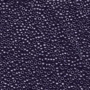 Miyuki 11 Round Seed Bead, 11-2017, Matte Metallic Blue Iris, 13 grams
