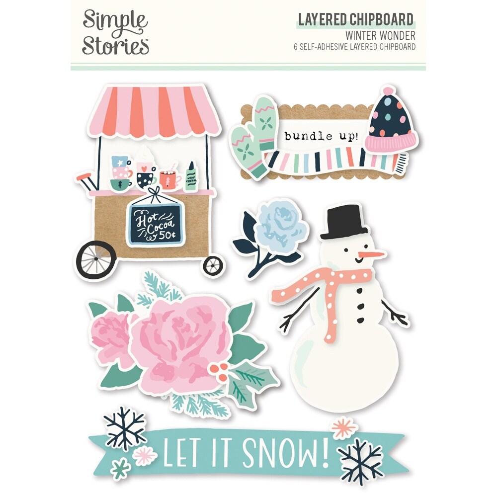 Winter Wonder Layered Chipboard  Die-Cuts-6/Pkg