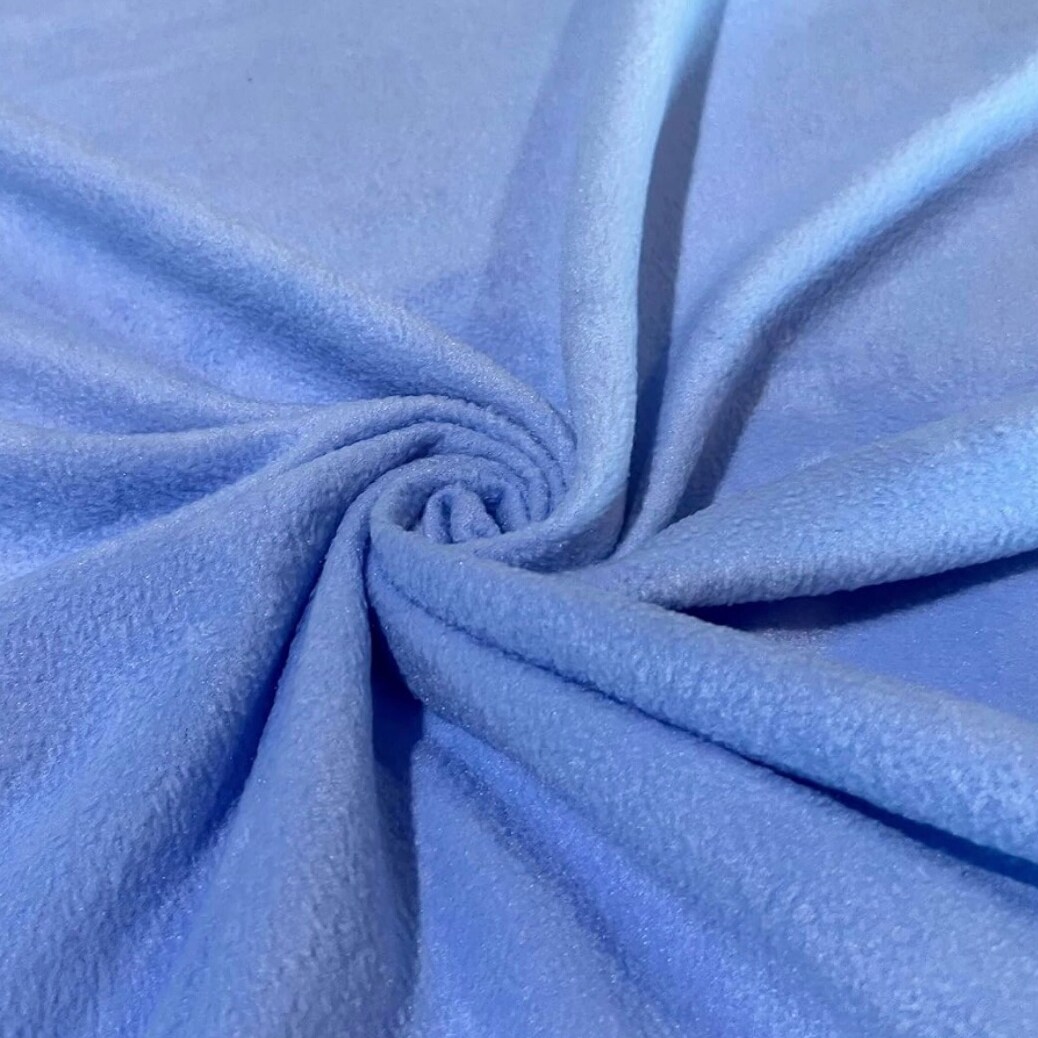 FabricLA | Fleece Fabric By The Yard | 72&#x22;X60&#x22; Inch Wide | Anti Pill Polar Fleece | Soft, Blanket, Throw, Poncho, Pillow Cover, PJ Pants, Booties, Eye Mask - Light Blue (2 Yard)