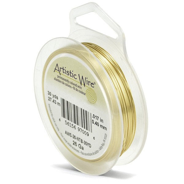 Artistic Wire Jewelry Wire Non-Tarnish Brass 26 Gauge (30-Yd)