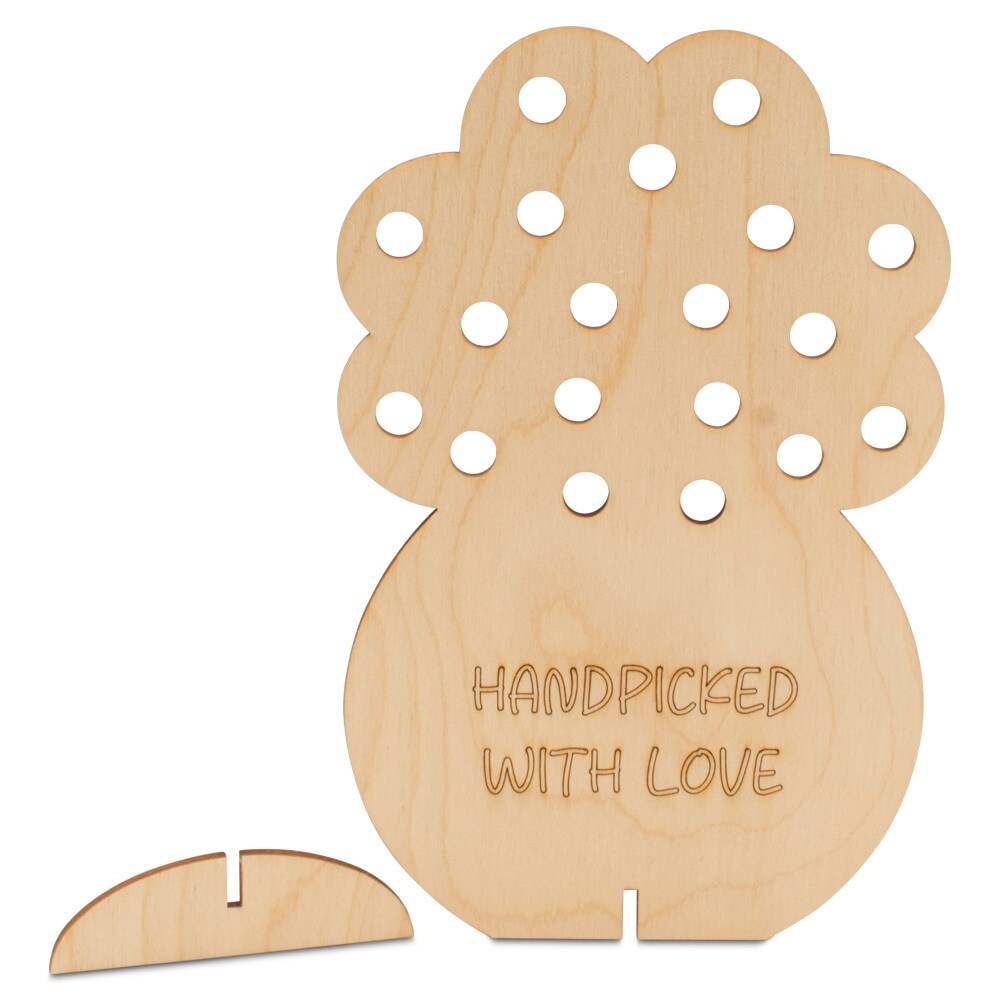 Standable Flower Wood Cutout w/ Holes for Flowers 8&#x201D; |Woodpeckers