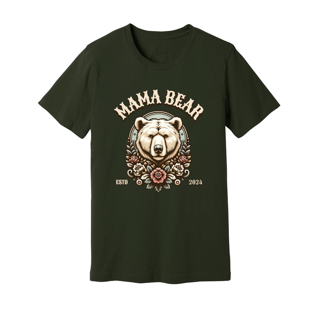 Mama Bear T-Shirt | Floral Bear Illustration | Cute Motherhood Gift Shirt | Customizable Est. [Year] - image9