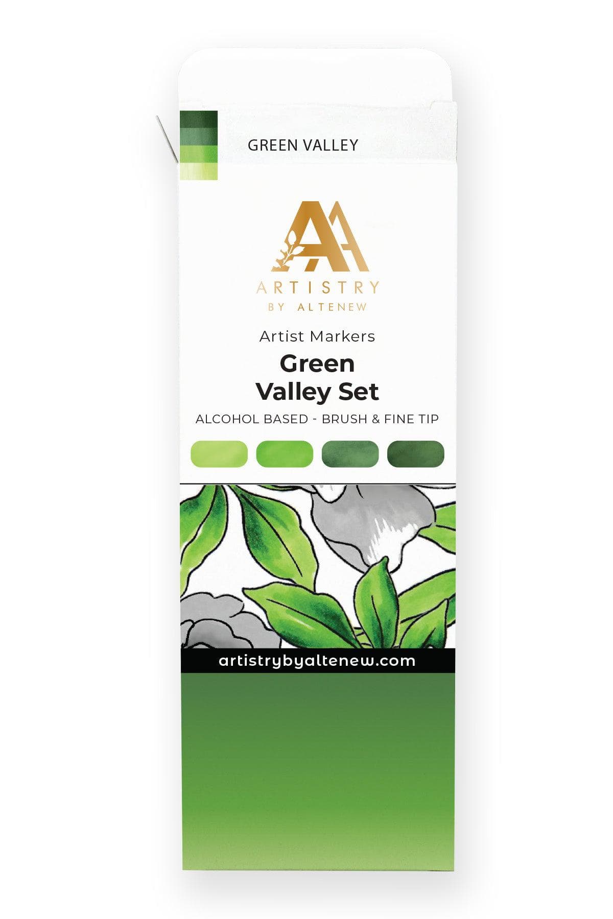 Artist Alcohol Markers Green Valley Set