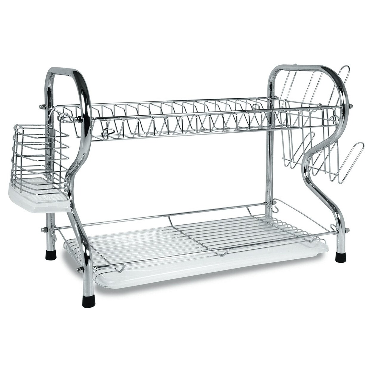 Better Chef 22&#x22; 2-Level Chrome-Plated R-Shaped Dish Rack