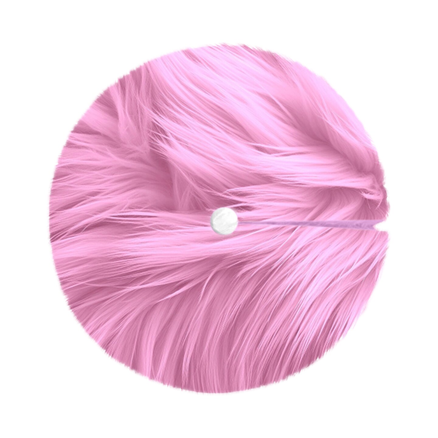 FabricLA 60&#x22; Baby Pink Faux Fur Christmas Tree Skirt - Fluffy Plush Tree Skirt (152cm) for Holiday Decorations