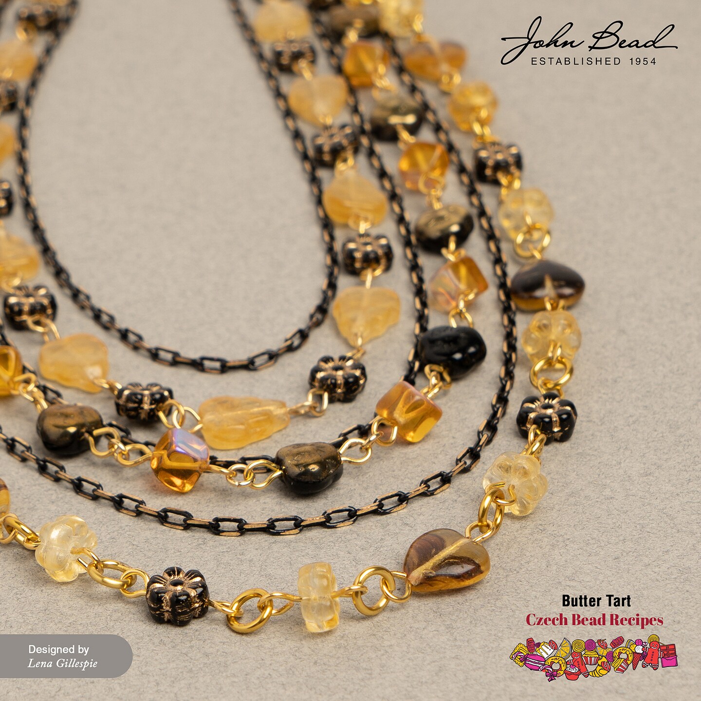 John Bead Recipe Box Czech Glass Beads Kit