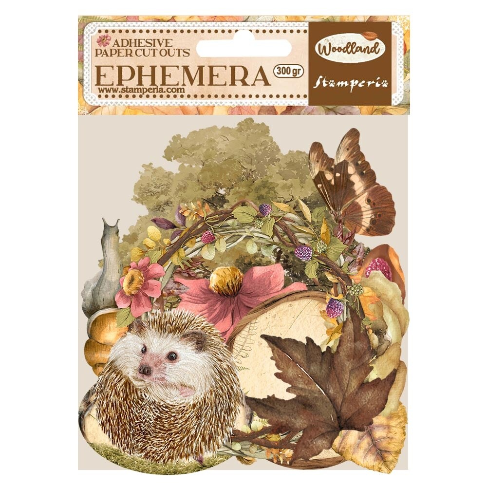 Stamperia Cardstock Ephemera Adhesive Paper Cut Outs-Woodland