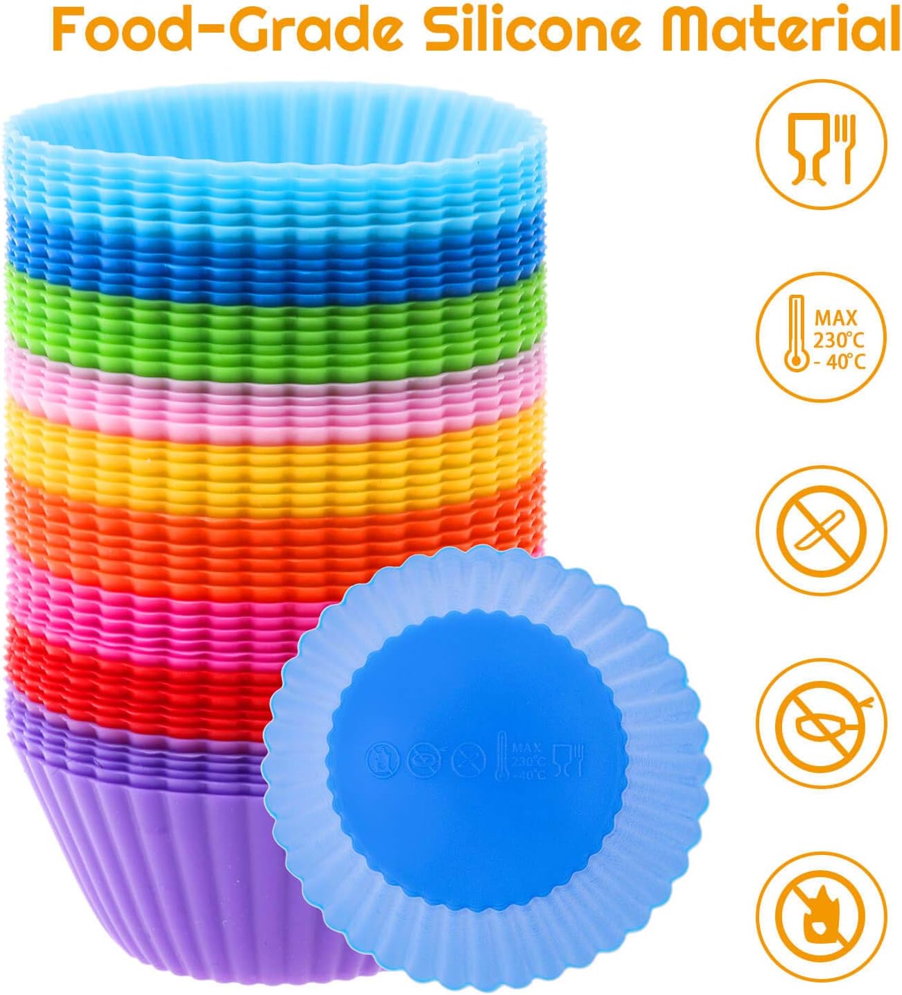 Reusable Muffin Liners Cupcake 54 packs