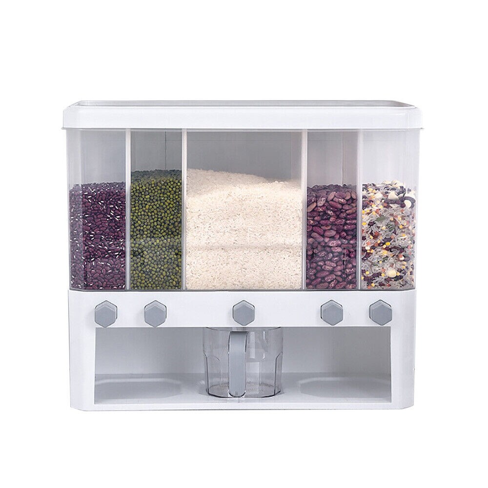Kitcheniva 5-Grid Cereal Dispensers Food Storage