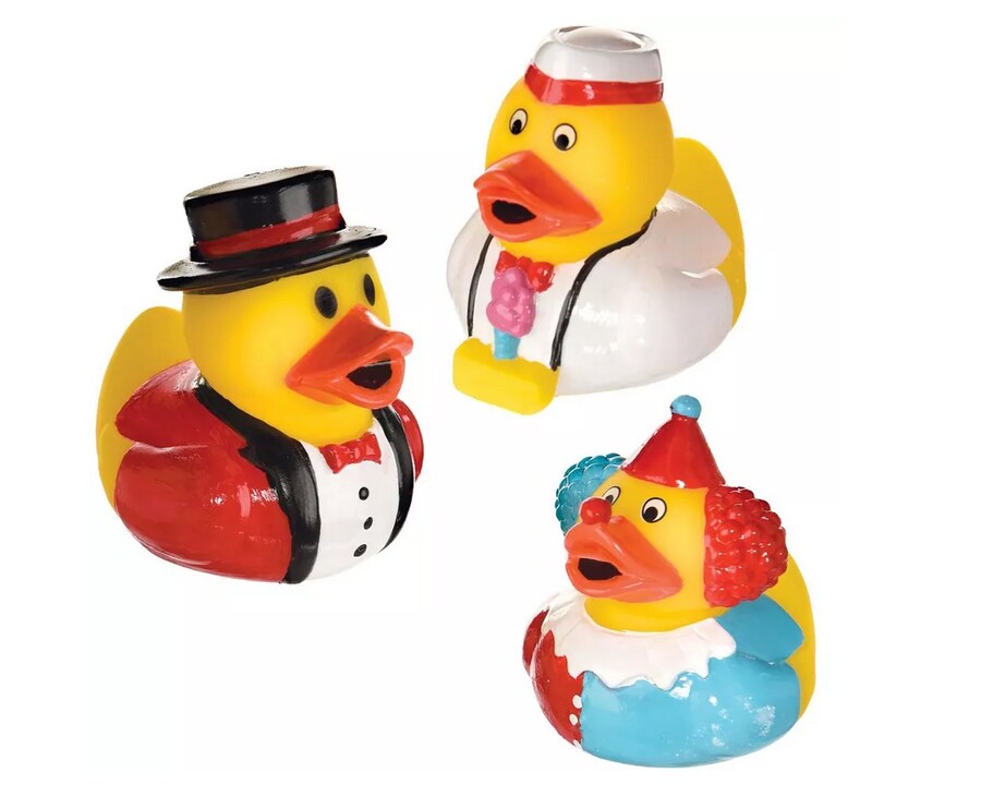 Carnival 2&#x22; Rubber Ducks, 6ct