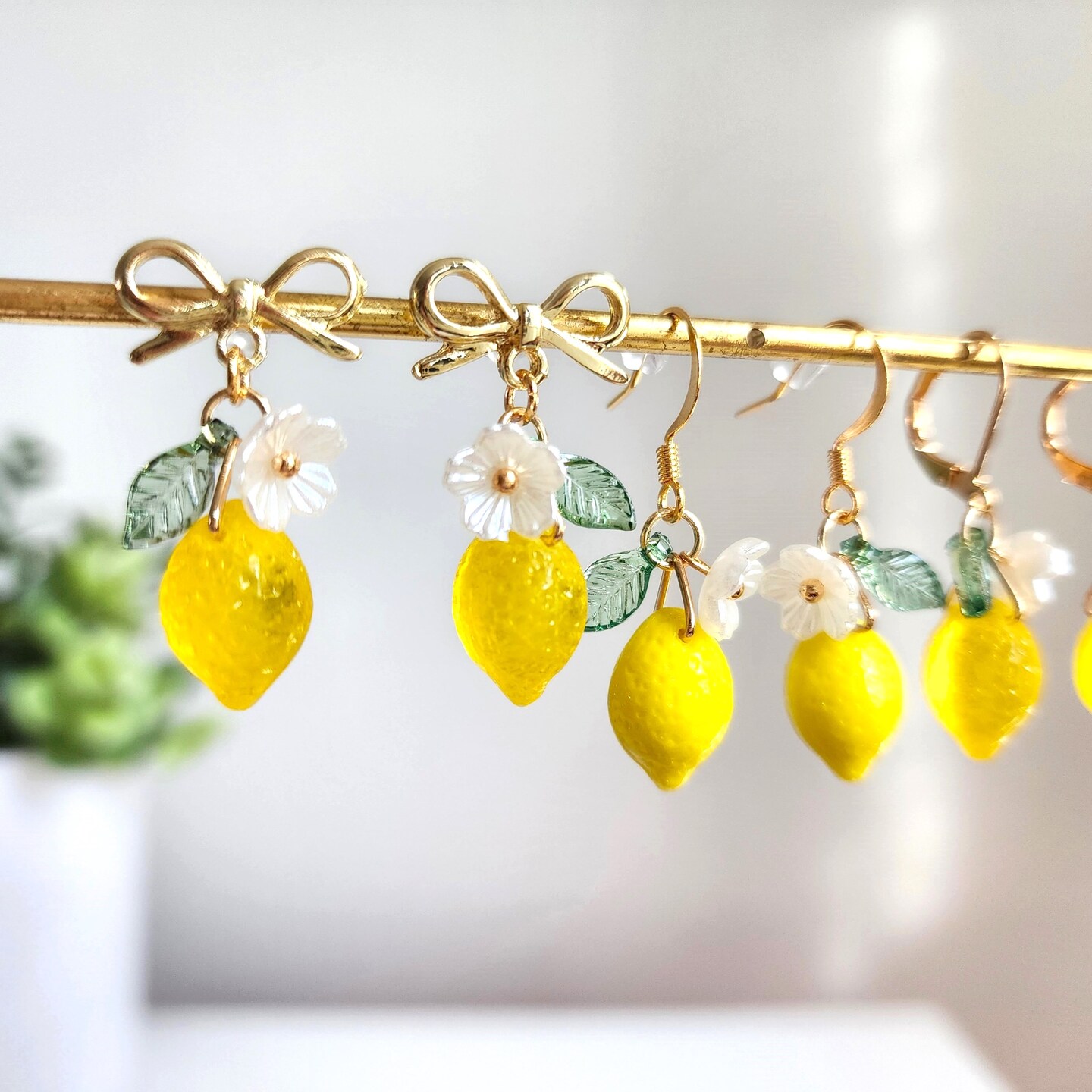 Lemon earrings, Fruit lemon earrings | MakerPlace by Michaels display picture 1