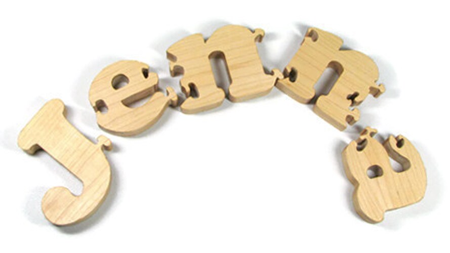 Wooden Name Puzzle, Personalized Gift, Custom Name Puzzle, Wooden Letter Puzzle, Newborn Baby Gift, Nursery Decor product 7