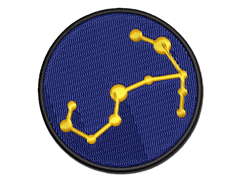 Scorpio Zodiac Star Constellations Multi-Color Embroidered Iron-On or Hook &#x26; Loop Patch Applique