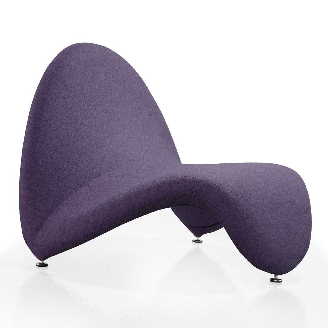 Manhattan Comfort MoMa Purple Wool Blend Accent Chair