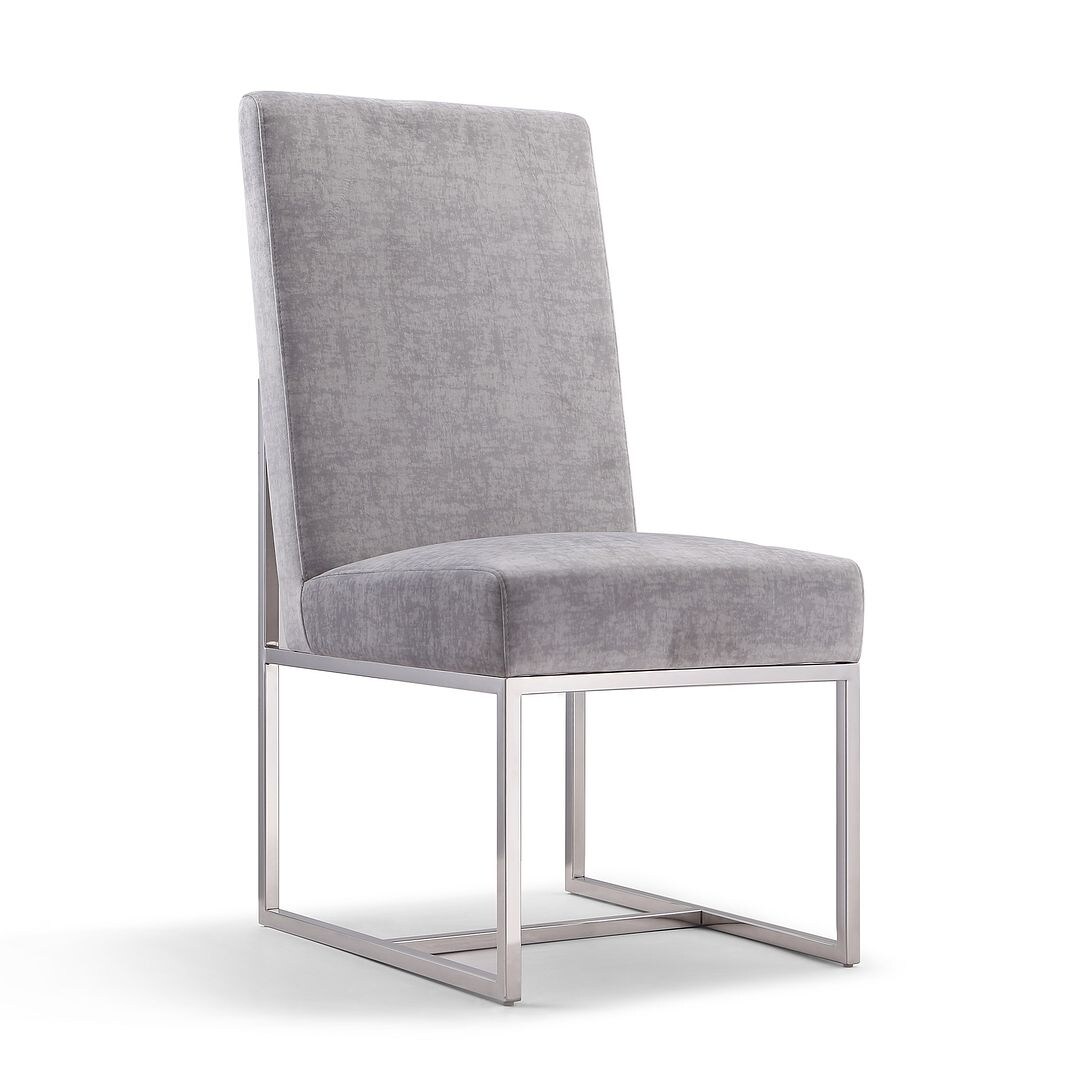 Manhattan Comfort Element Blue Velvet Dining Chair