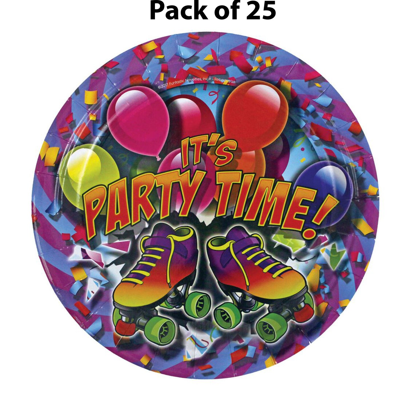 Party Time Skate 9 Inch Plates | the festive atmosphere of a party | MINA&#xAE;