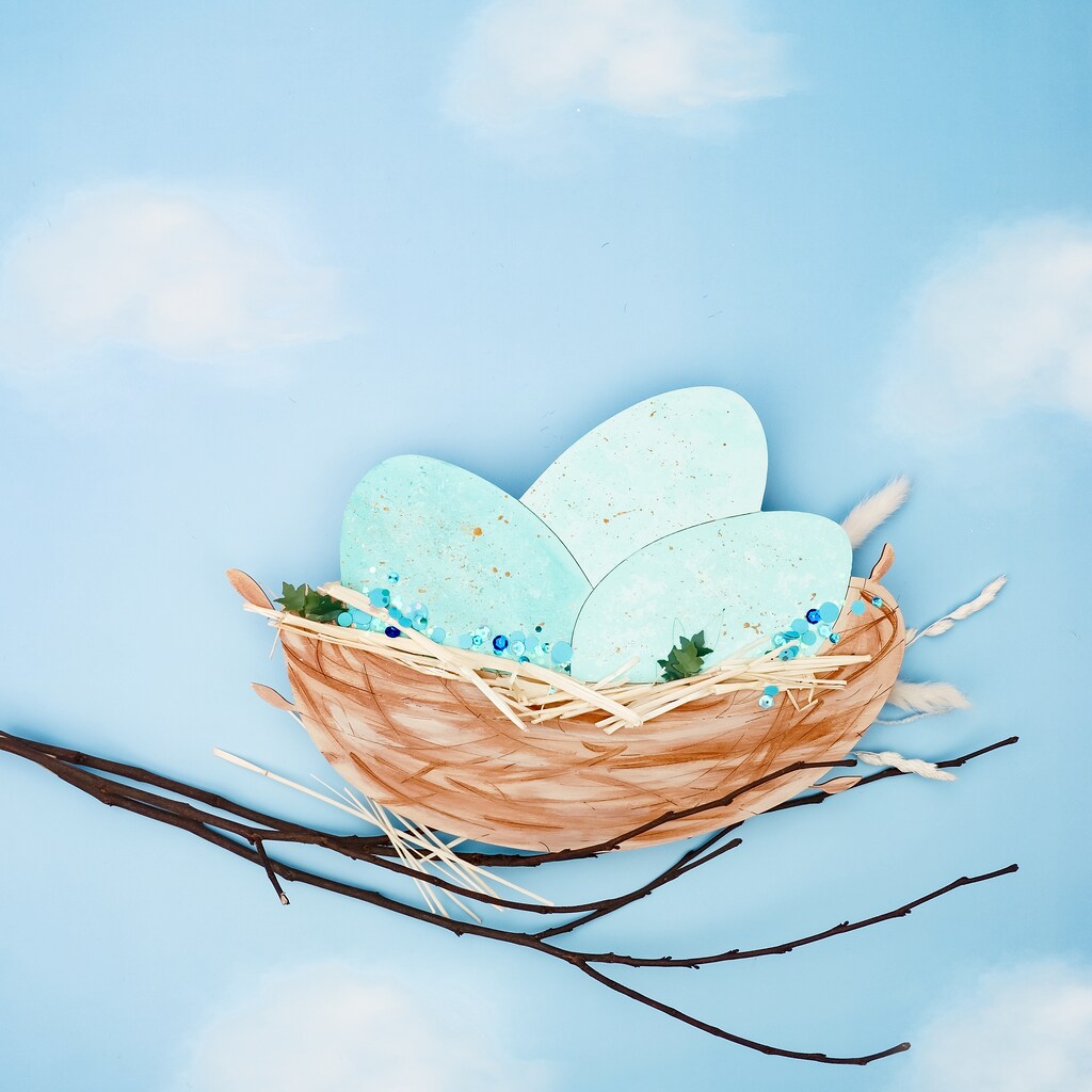 Wooden Eggs in Nest Cutouts 3&#x22;-20&#x201D;, 1/8&#x22; Thick for Easter |Woodpeckers