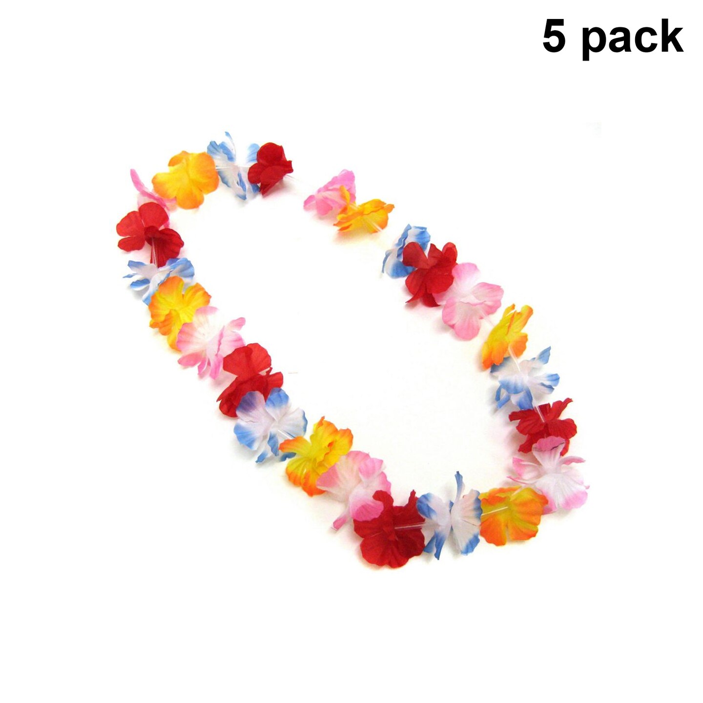 Tropical Flower Leis | Assorted tropical colors, Silk flowers 36 in | MINA&#xAE;