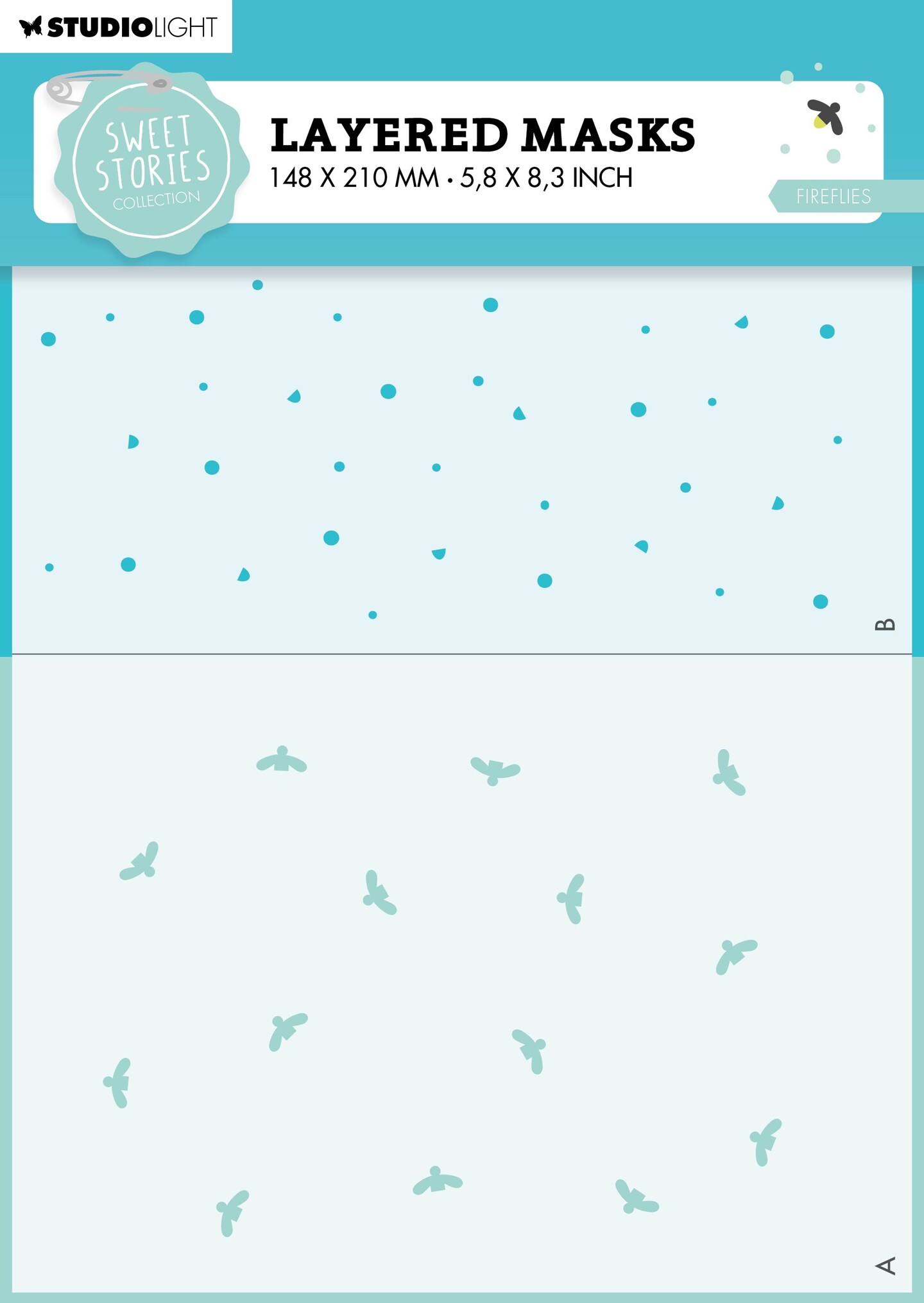 Studio Light Sweet Stories 5.9"X8.25" Stencil-Nr. 244, Fireflies
