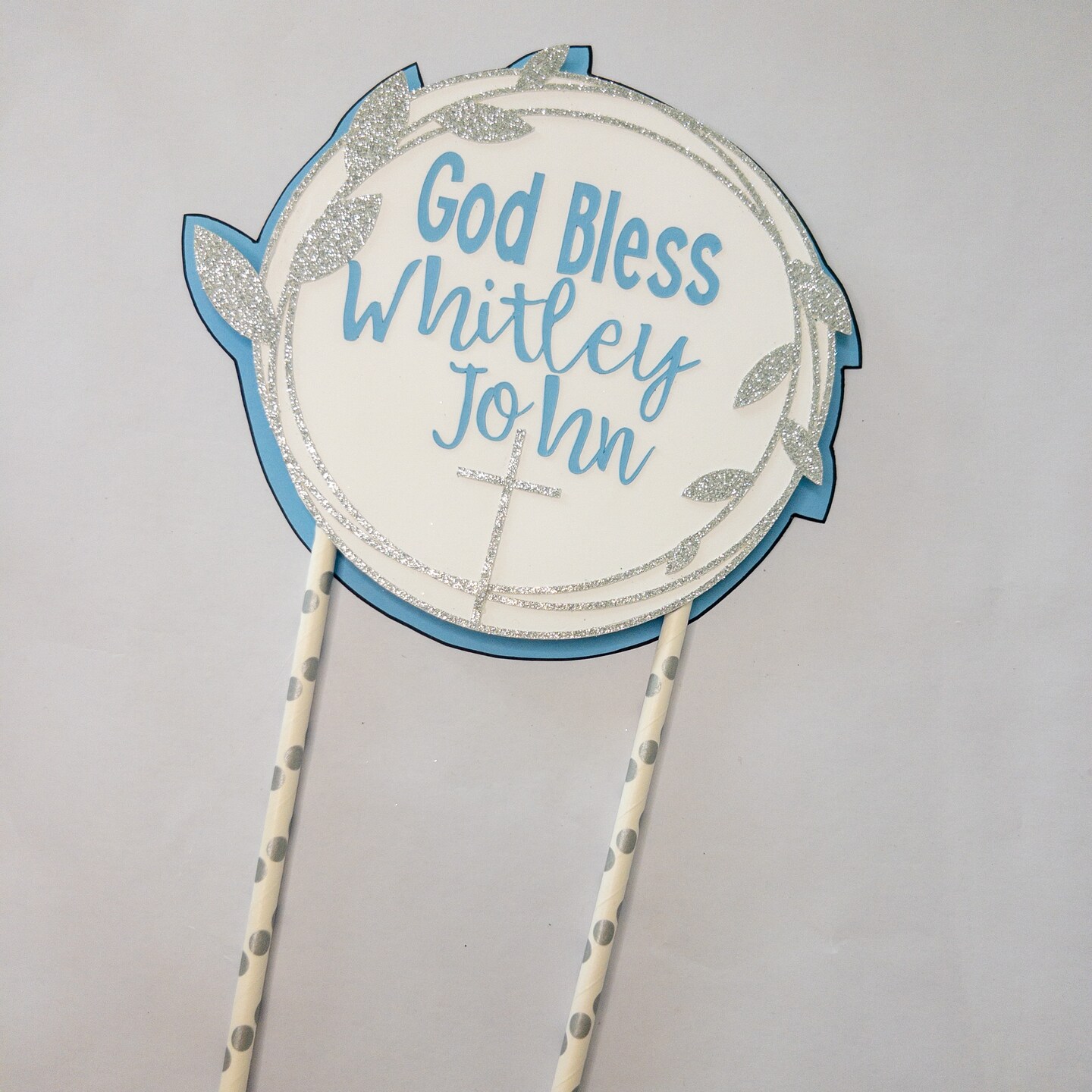 Baptism Christening Celebration Custom Cake Topper