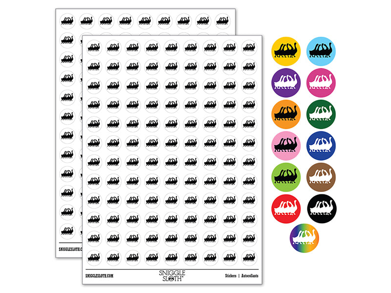 Geese Gaggle Goose Family Solid 200+ 0.50&#x22; Round Stickers