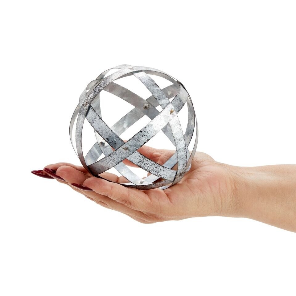 2 Piece Decorative Spheres for Tables, Shelf Decor Accents, 2 Sizes