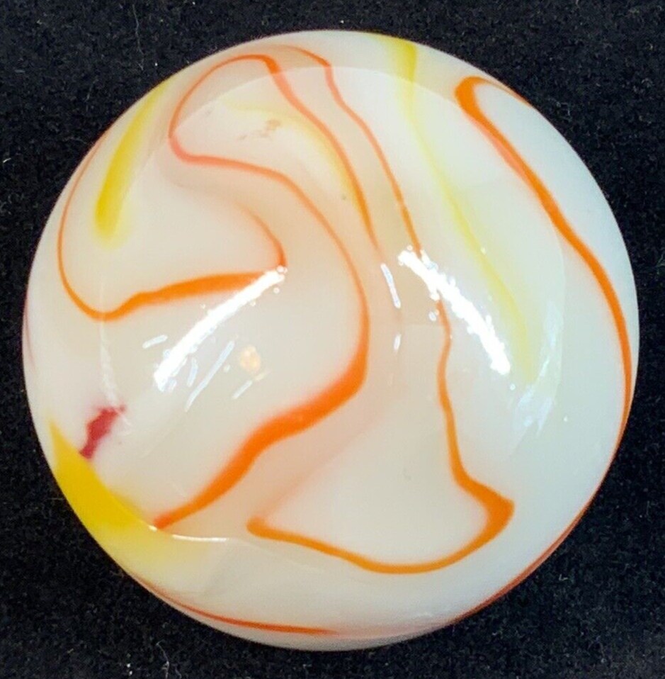 Toe Breaker 50mm (2") GELATO White Swirl Marbles glass Toebreaker HUGE