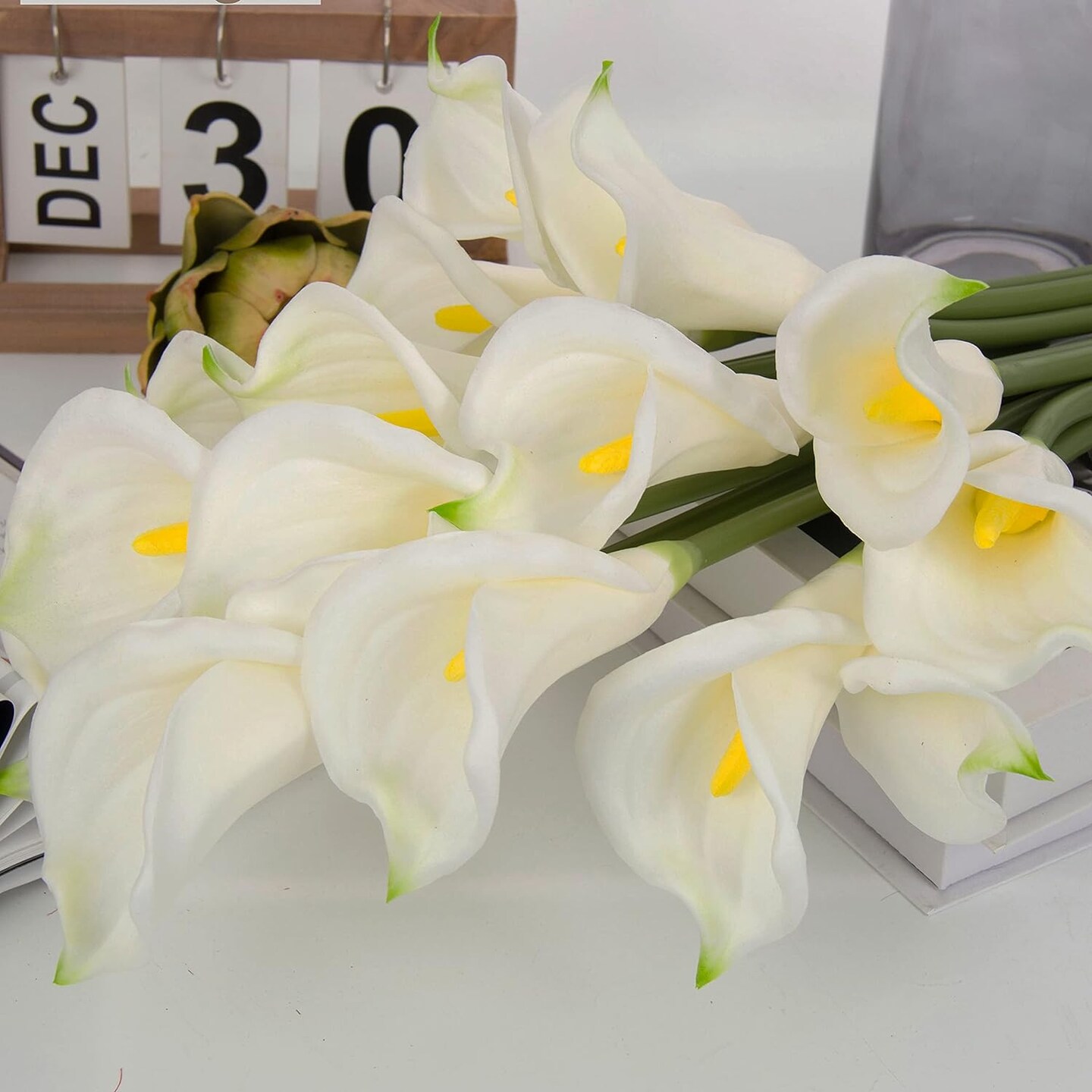 10pcs Realistic Calla Lily Bouquet - Ideal for Weddings & Home Decor