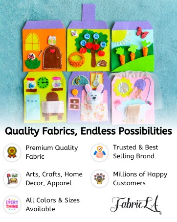 FabricLA | Felt Fabric Rolls | 6 Pieces Craft Felt | 12" X 18" Inches | Assorted Color Non-Woven Soft Felt Material | Acrylic Felt Roll for DIY Craftwork, Sewing and Patchwork | Imperial Yellows