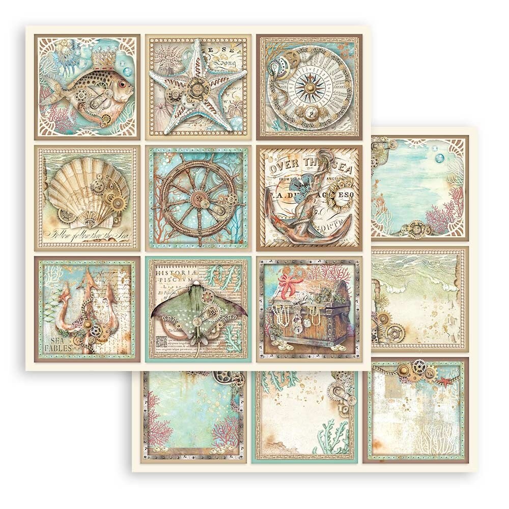 Stamperia Double-Sided Cardstock 12&#x22;X12&#x22;-Songs Of The Sea Tags