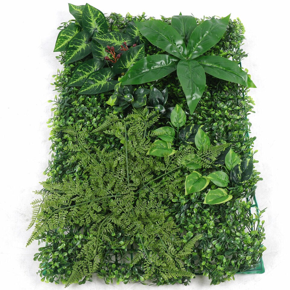 Plant Artificial Mat Greenery Wall Hedge Grass Fence Foliage Panel Decor