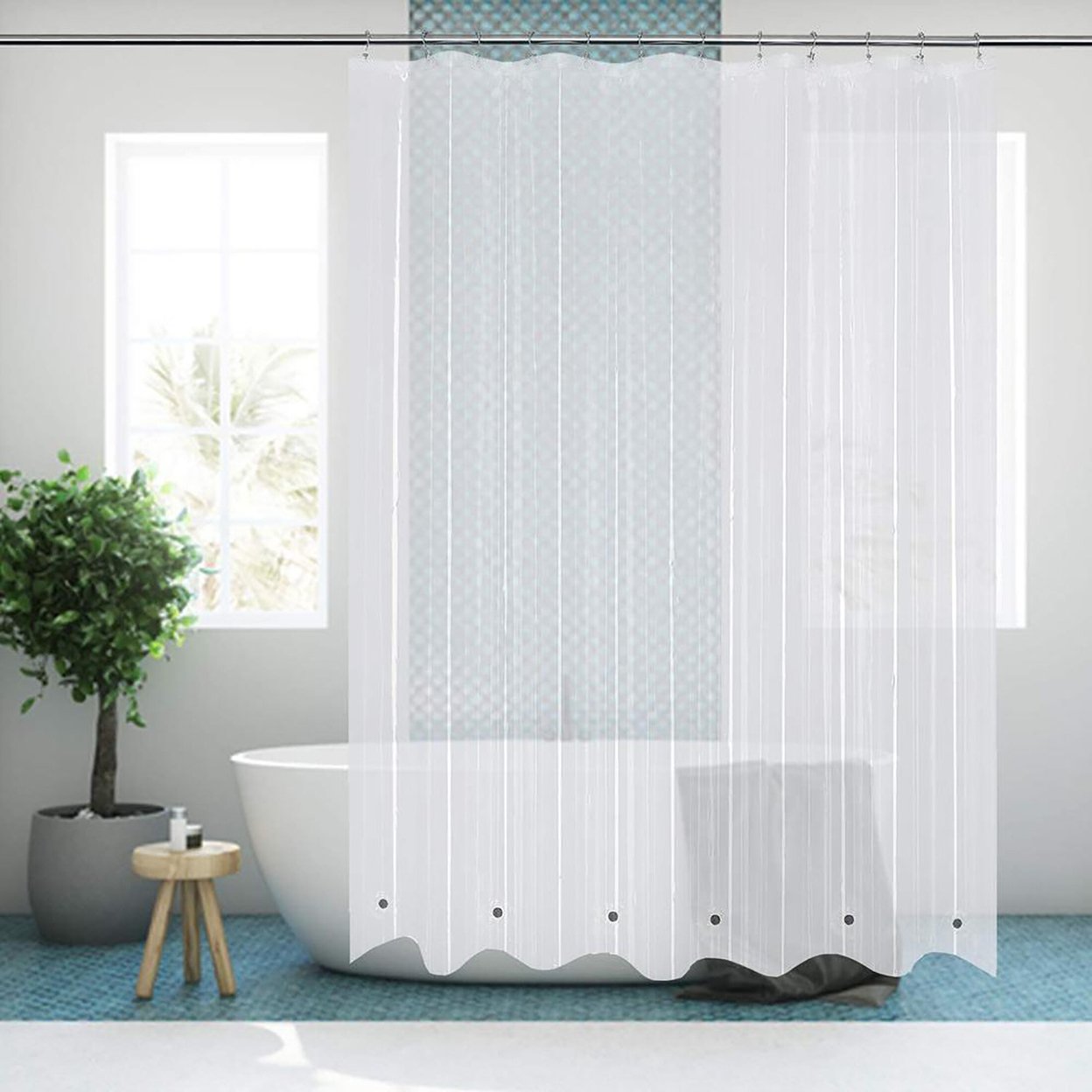 2-Pack Lightweight Plastic Shower Curtain Liners Vinyl