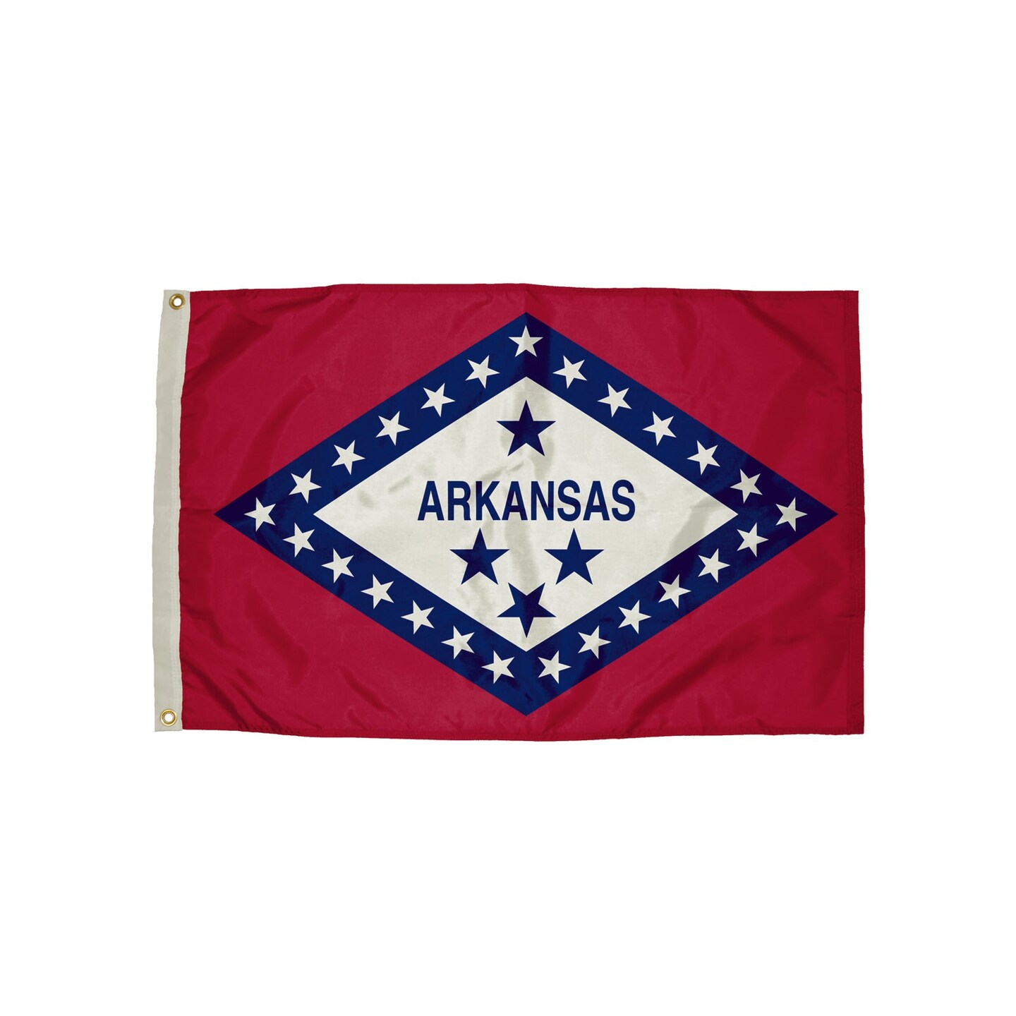 Durawavez Nylon Outdoor Flag with Heading &#x26; Grommets, Arkansas, 3ft x 5ft
