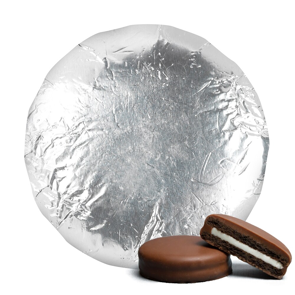 20 Pcs Foil Wrapped Chocolate Covered Oreo Cookies Silver Candy Party Favors