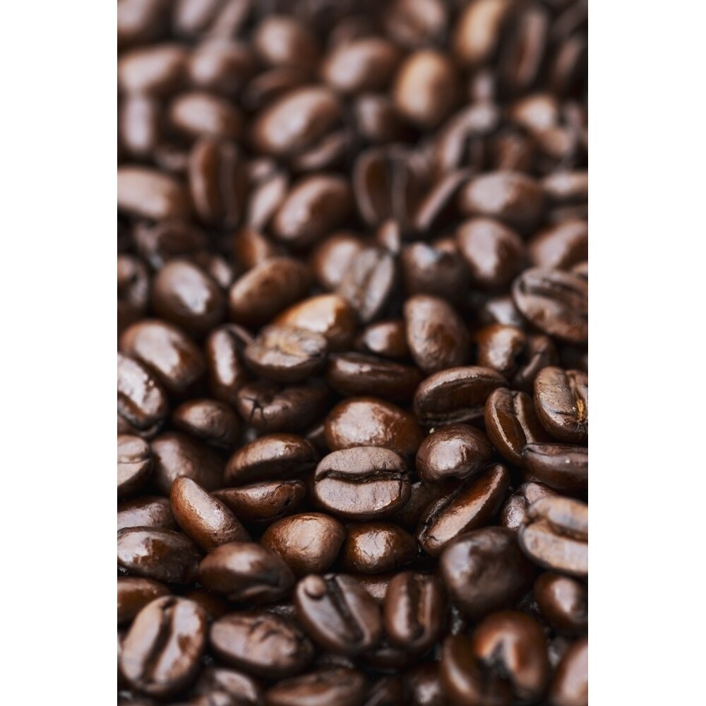 Posterazzi Medium dark roast Kona coffee beans close up; Holualoa  Big Island  Hawaii  United States of America Print