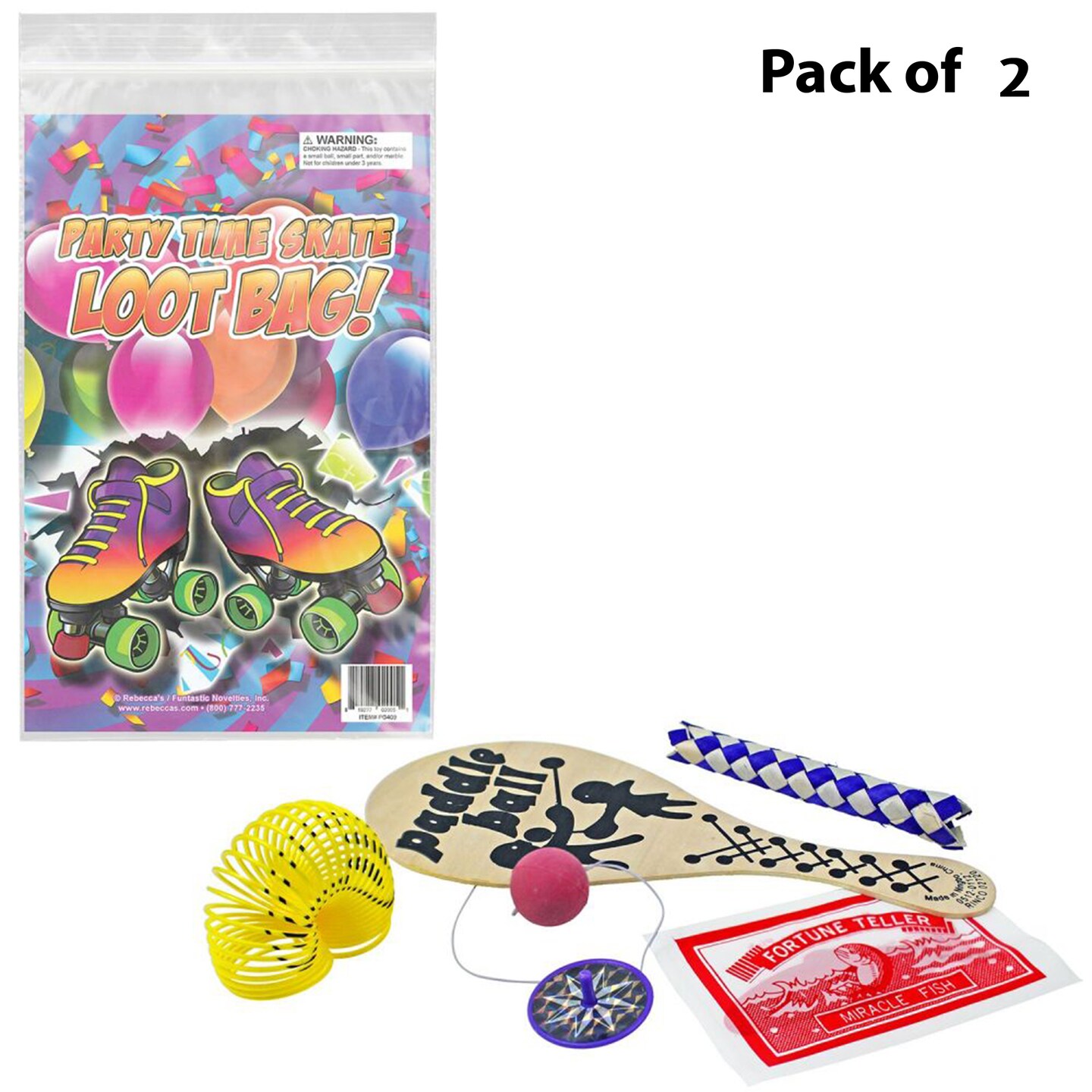 Party Time Skate Loot Bag | Paper Place Settings 6 x 10 inch | Raheev®