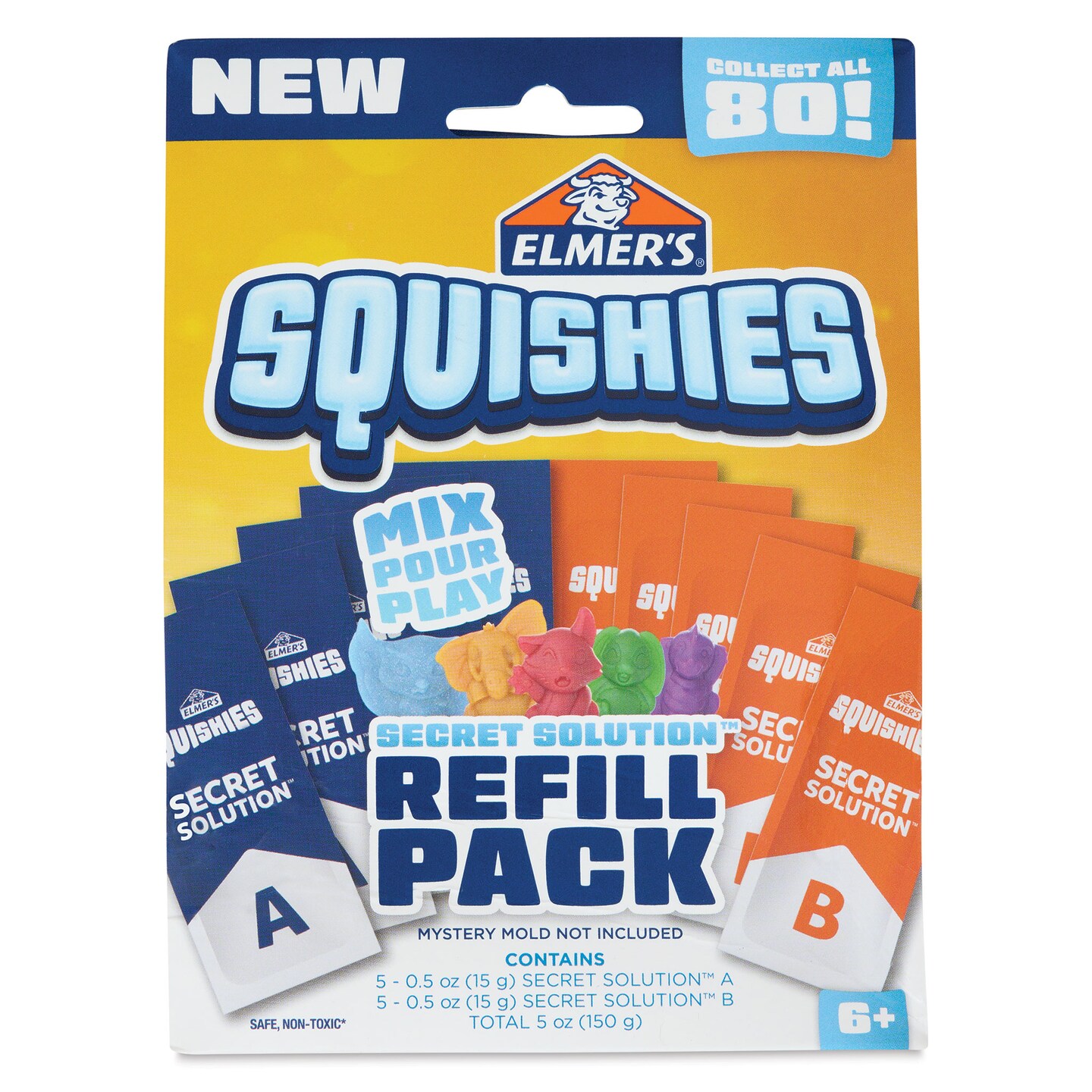 Elmer&#x27;s Squishies Kit - Secret Solution Refill, Pkg of 5