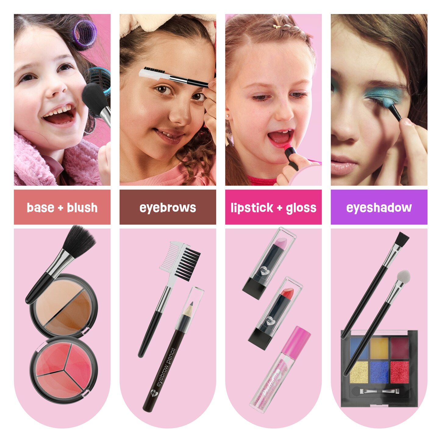 Makeup Set for Kids - Real Make Up Kit Safe for Little Girls Ages Years - Pretend Play Sets Toys for Toddler, Kid - Gifts Age 6, 7, 8 Year Old Girl, Toddlers - Birthday Toy Gift MKPSTD