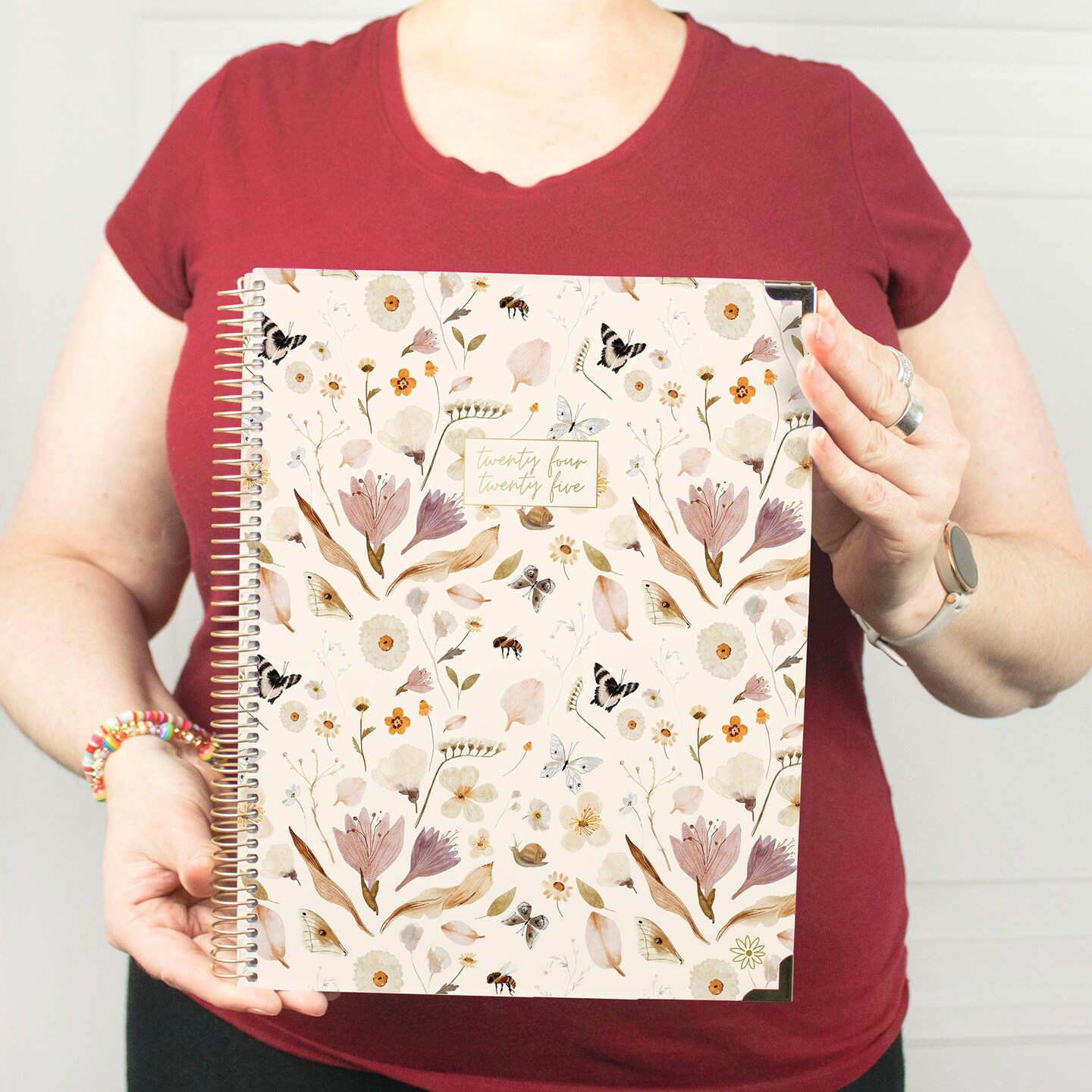 bloom daily planners 2024-25 Hard Cover Planner, 8.5" x 11", Butterfly Garden