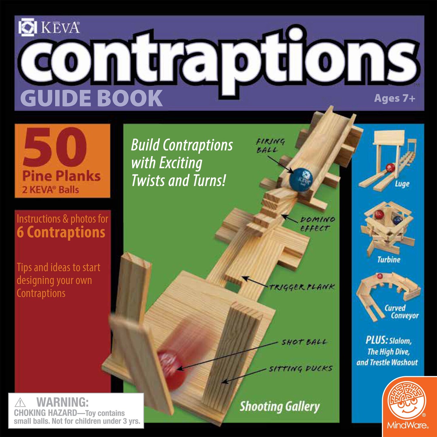 KEVA&#xAE; Contraptions Plank Building Set, 50 Pieces