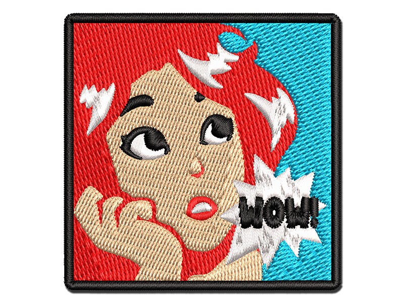 Wow Vintage Comic Pop Art Multi-Color Embroidered Iron-On or Hook ...