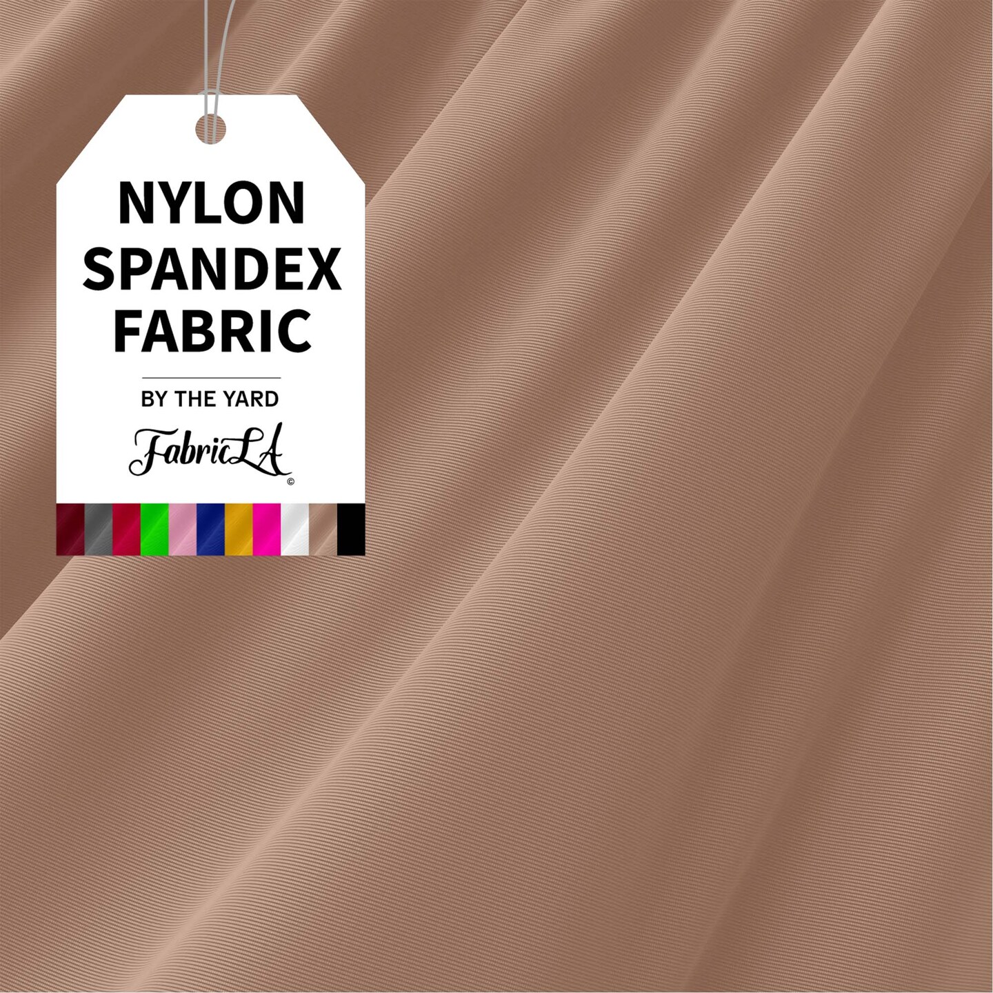 FabricLA | Nylon Spandex | 4 Way Stretch | Swimwear Tricot Fabric | Beige |1-Yard