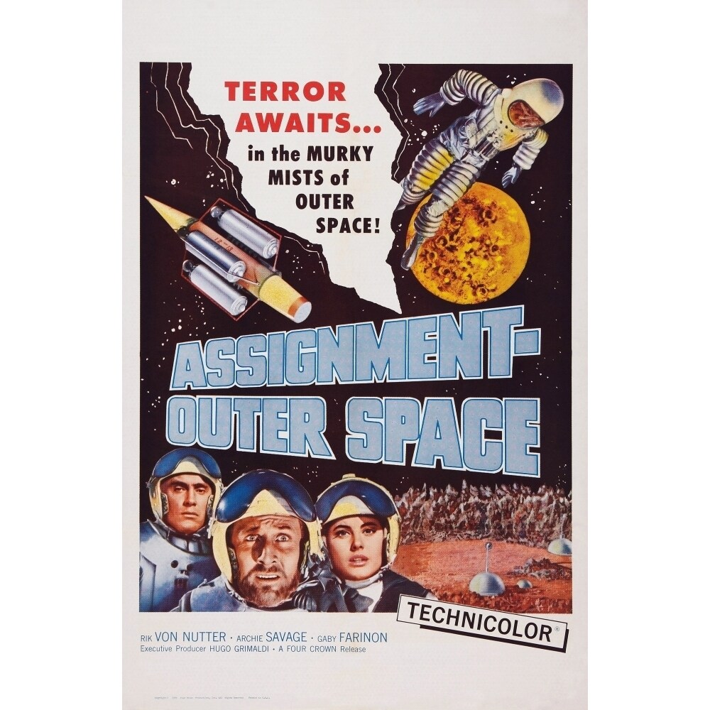 Posterazzi Space Men  Us Poster Art 1960 Movie Poster Masterprint