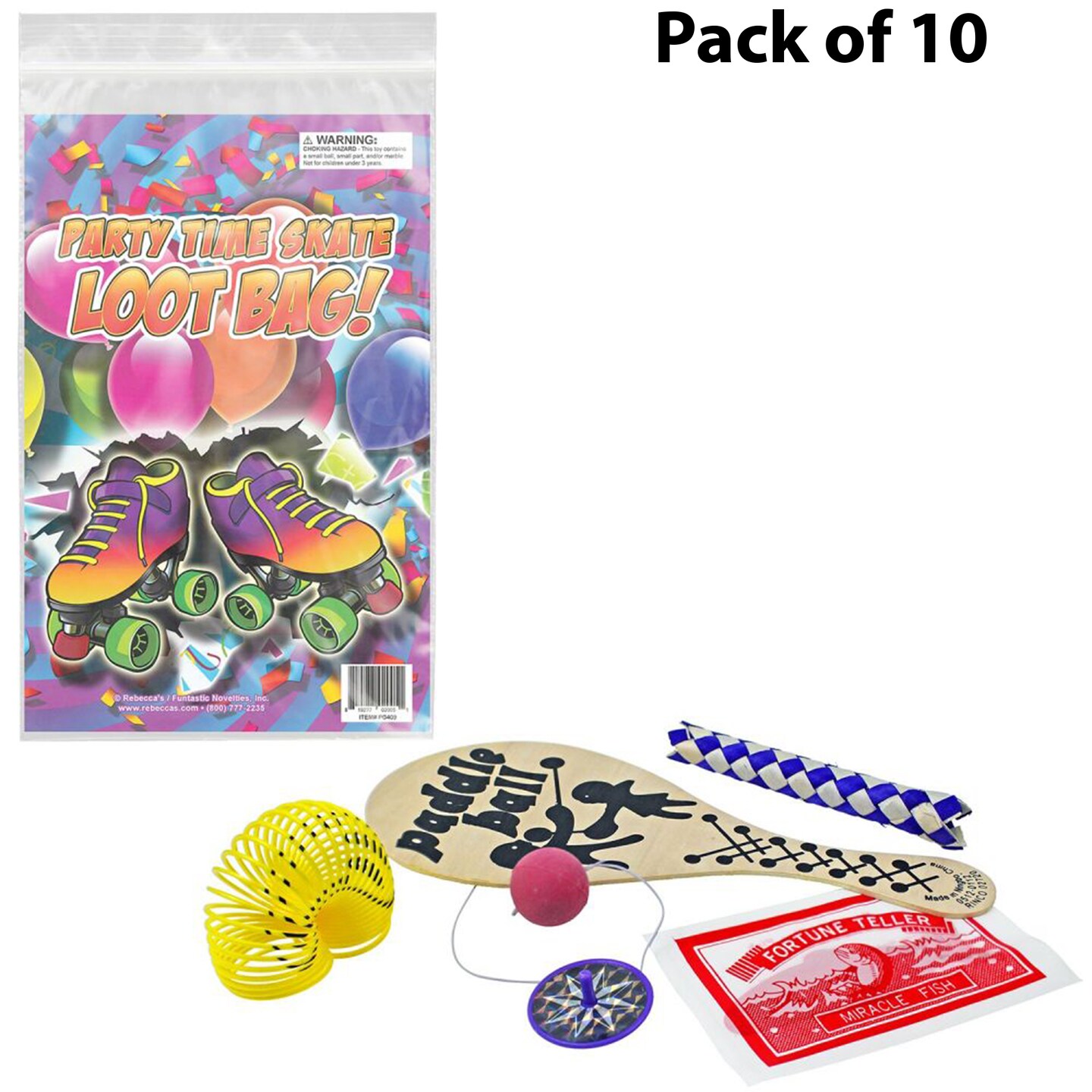 Party Time Skate Loot Bag | Paper Place Settings 6 x 10 inch | Raheev®