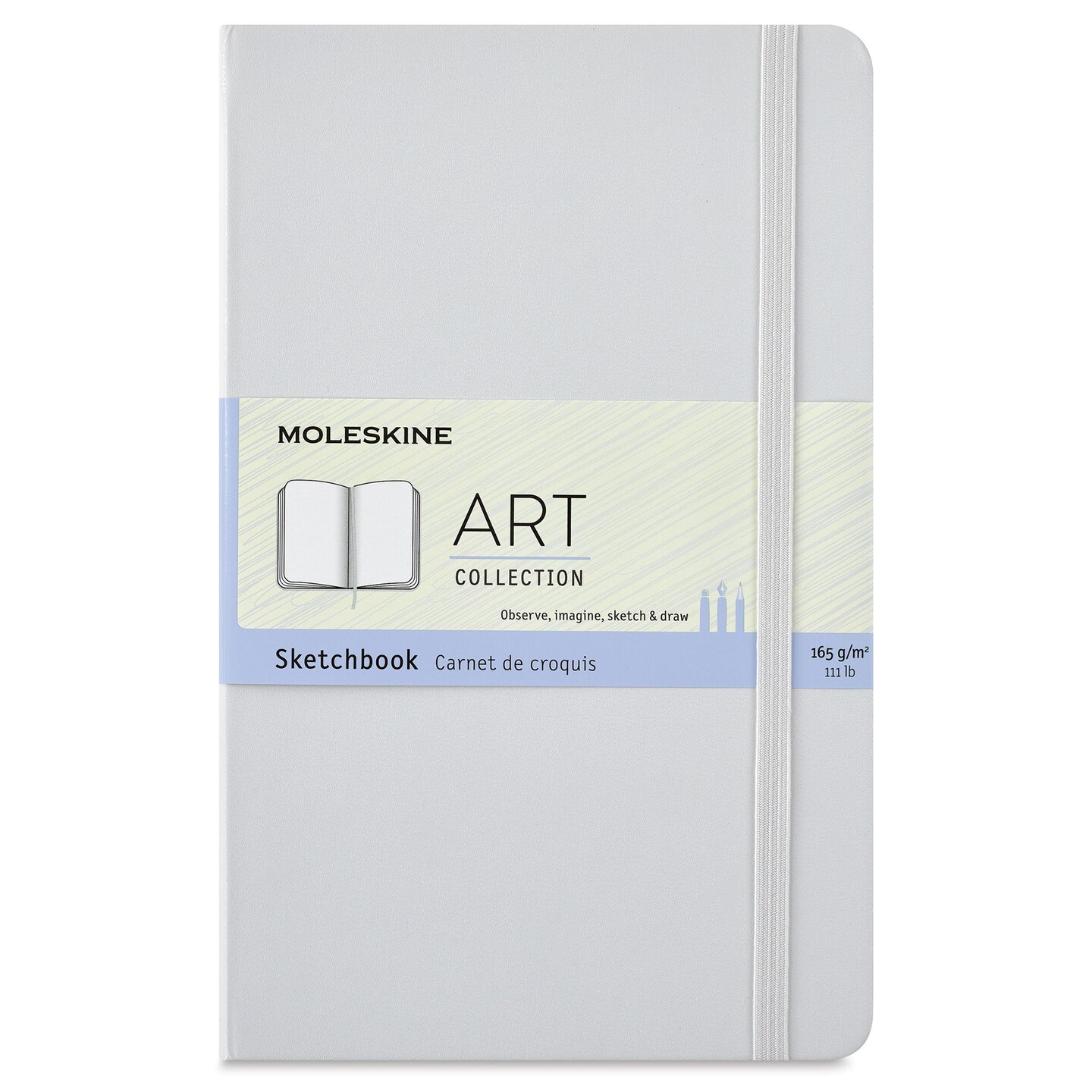 Moleskine Art Collection Sketchbook - Cool Gray, 5&#x22; x 8-1/4&#x22;