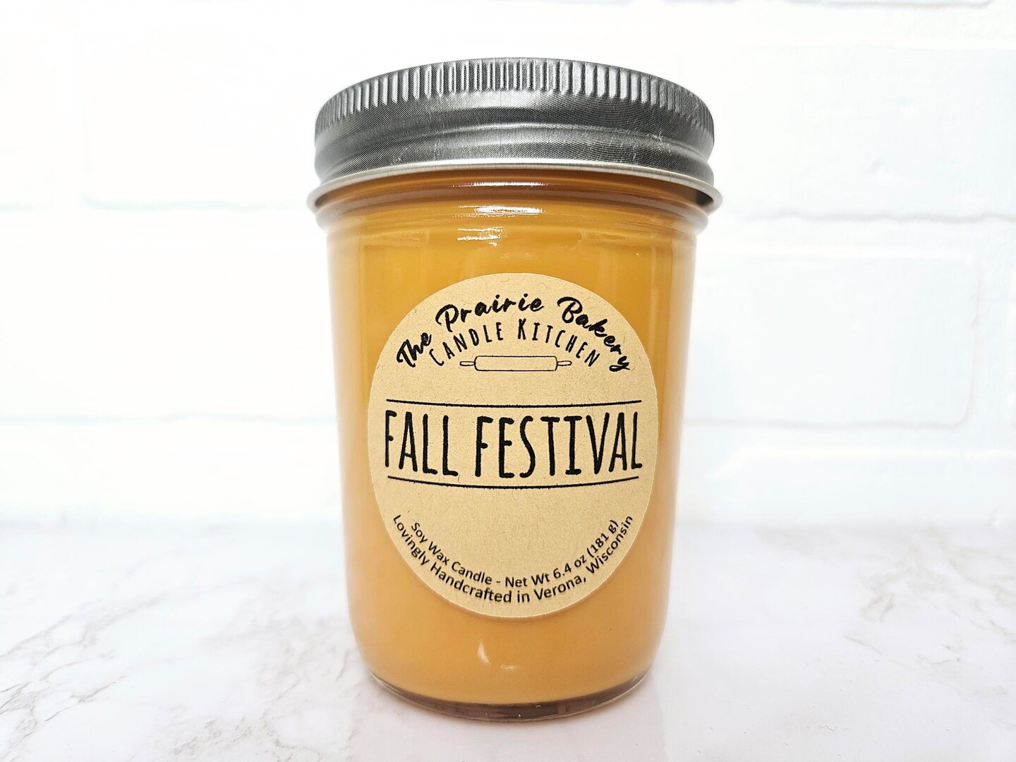 product name is Fall Festival | Scented Soy Wax Candle | Delicious Cozy Autumn Spices Scent | Housewarming Birthday Wedding Gift